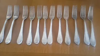 Servizio 12 posate vintage placcate argento Broggi