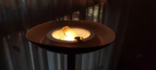 Lámparade luz regulable de pie de metal