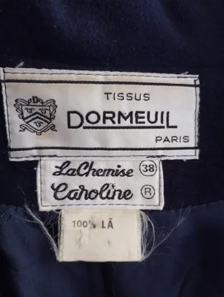 Abrigo Vintage Lujo Dormeuil Azul