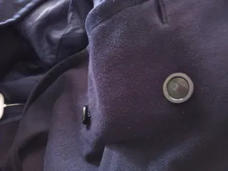 Abrigo Vintage Lujo Dormeuil Azul