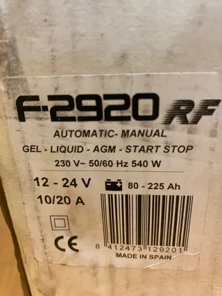 Cargador Batería Coche FERVE TETRA F-2920RF