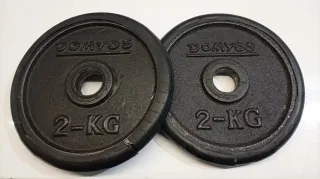 Mancuernas y discos de pesas