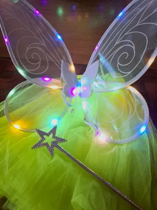 Disfraz Hada con Luces LED y Varita