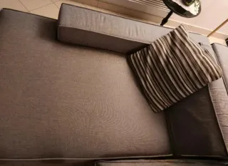 Divano Bontempi grigio tessuto 307 cm