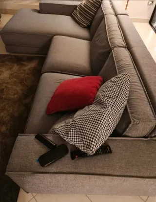 Divano Bontempi grigio tessuto 307 cm