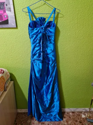 Vestido fiesta azul largo