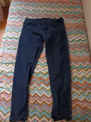 Pantalones TEX Hombre Talla 48 Azul