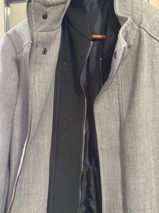 Abrigo Zara Gris Hombre