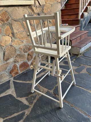 Trona bebé madera convertible en pupitre