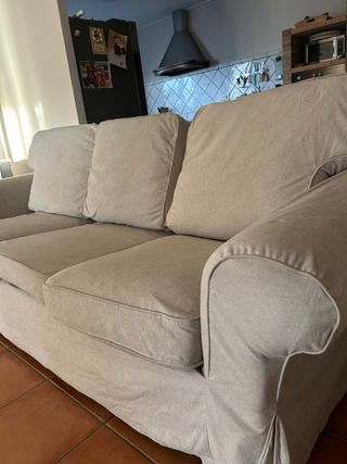 Sofá Ikea Beige Tela
