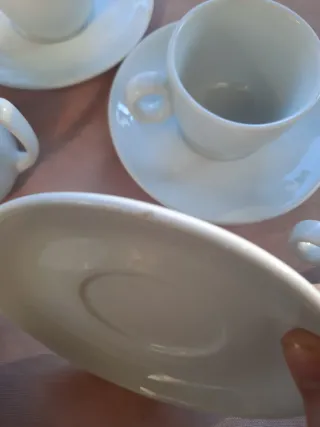 Set 6 Tazzine Caffè con Piattini + Bricco Latte