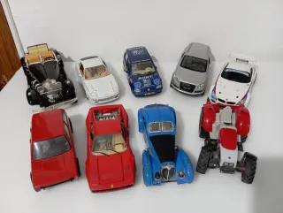 Lote 8 coches y tractor para maquetas