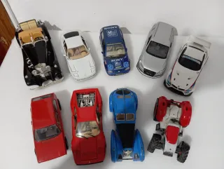 Lote 8 coches y tractor para maquetas