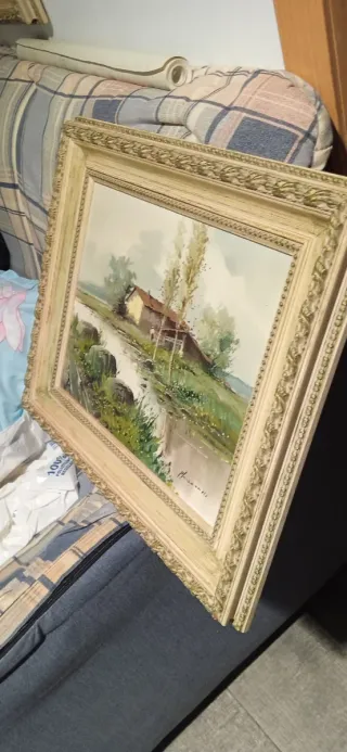 Cuadro de tela antiguo