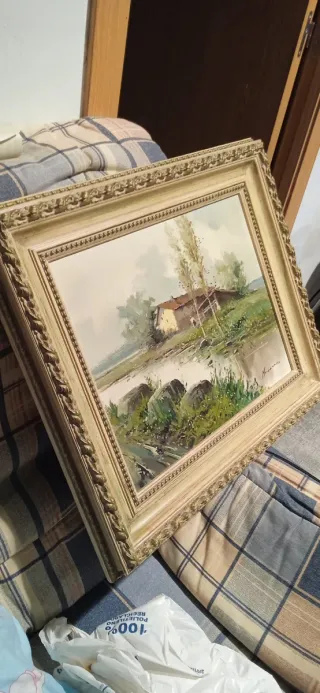 Cuadro de tela antiguo