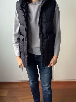 Chaleco acolchado Zara niña Talla 11 12 con capuch