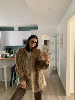 Abrigo de pelo natural