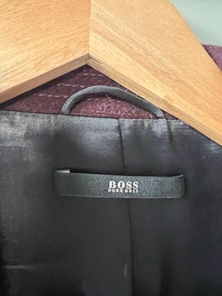 Abrigo Lana Hugo Boss Granate Oscuro