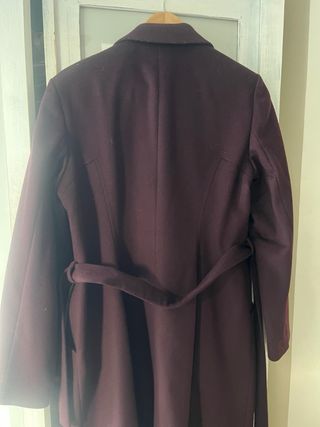 Abrigo Lana Hugo Boss Granate Oscuro