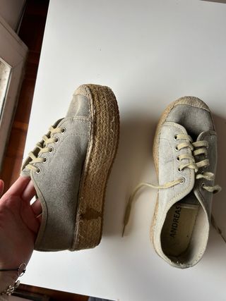 Alpargatas plataforma verdes Andreas