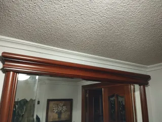 Aparador de madera maciza con espejo robusto