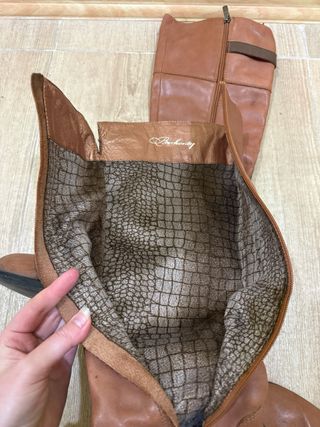 Botas altas de piel mujer