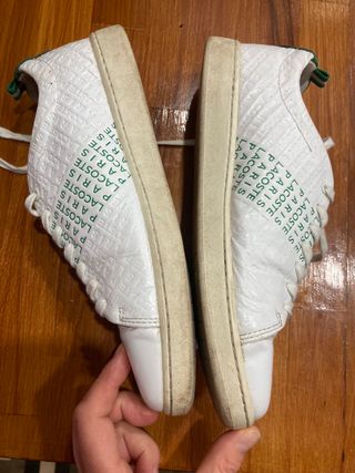 41 Lacoste unisexo Zapatillas Blancas