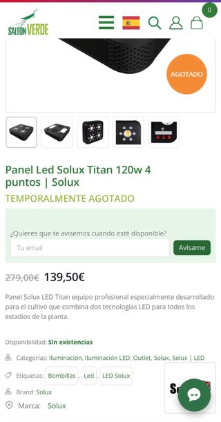 Solux Pro Titan 4 Luz LED 120W