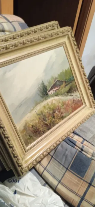 Cuadro de tela antiguo