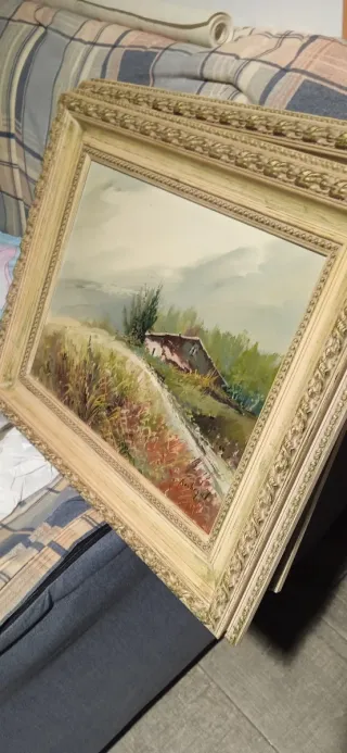 Cuadro de tela antiguo