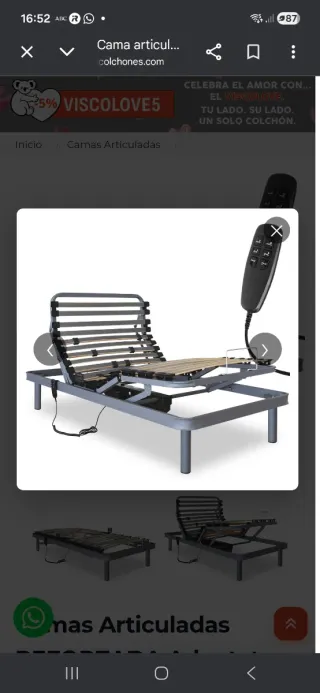 Cama articulada 90x180cm
