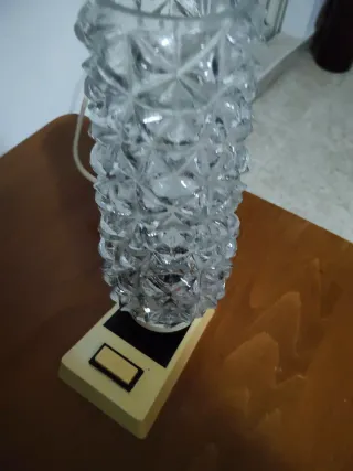 Lampada da tavolo anni '60 vetro a bolle