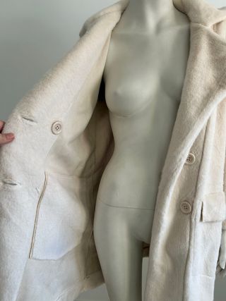 Abrigo beige pelo suave reversible