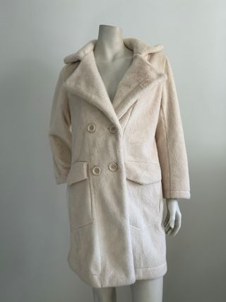 Abrigo beige pelo suave reversible