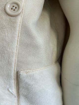 Abrigo beige pelo suave reversible