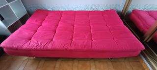 Sofá Cama Rojo Tela