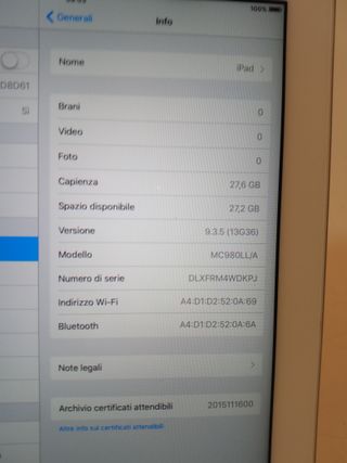 Apple iPad 2 9.7 32GB Bianco Wi-Fi