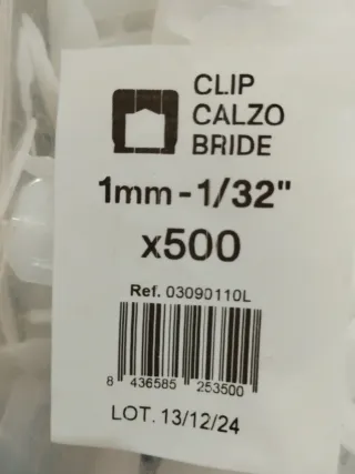 500 Calzos Nivelación 1mm PEYGRAN