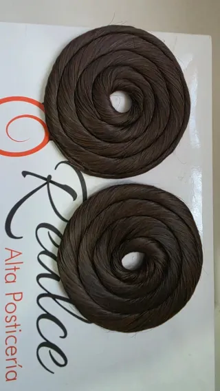 Moños de fallera pelo natural, rodetes