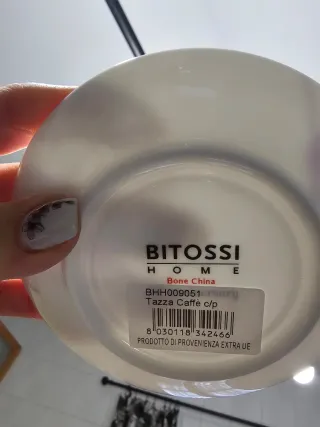 Set 6 Tazze Piattino Bone China Bitossi