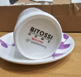 Set 6 Tazze Piattino Bone China Bitossi