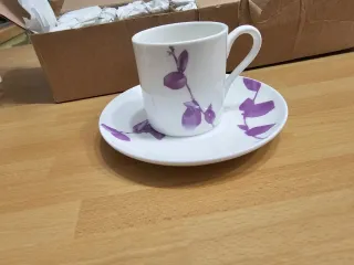 Set 6 Tazze Piattino Bone China Bitossi