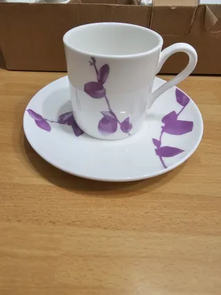 Set 6 Tazze Piattino Bone China Bitossi