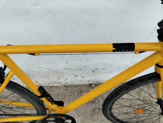 Bicicleta Fixie Elops 500 Amarilla