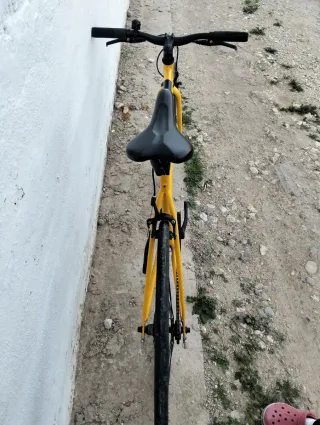 Bicicleta Fixie Elops 500 Amarilla