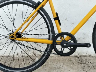 Bicicleta Fixie Elops 500 Amarilla