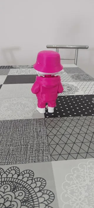 Figura Calavera Urbana rosa