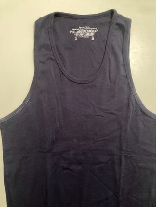 Lote 6 Camisetas sin Mangas Pull&Bear Azul Talla M