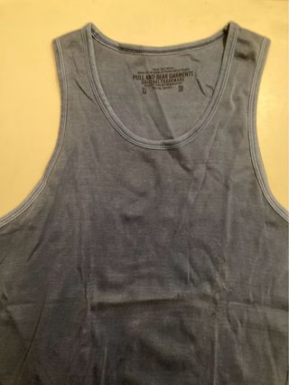 Lote 6 Camisetas sin Mangas Pull&Bear Azul Talla M