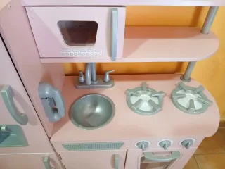 Cocinita Cocina de madera infantil rosa